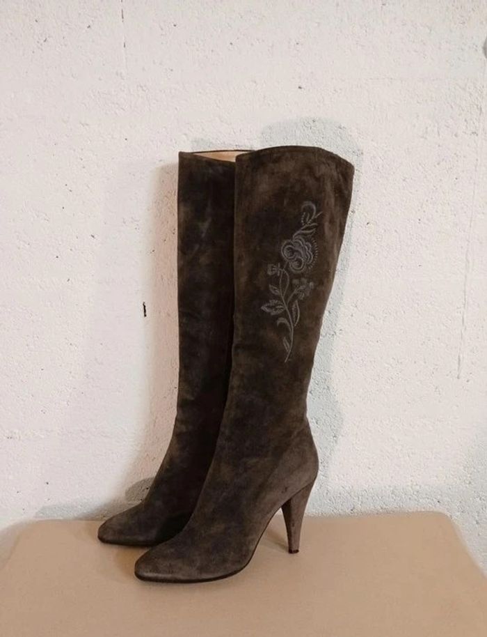 đ€ Bottes en daim Bazile â Made in Italy â T. 37,5 â TrĂšs bon Ă©tat - photo numĂ©ro 4