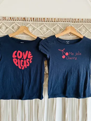 Lot de 2 t-shirts 8 ans