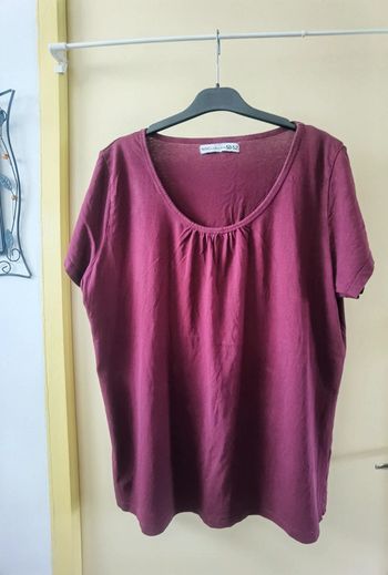 T-shirt rouge bordeaux 50-52