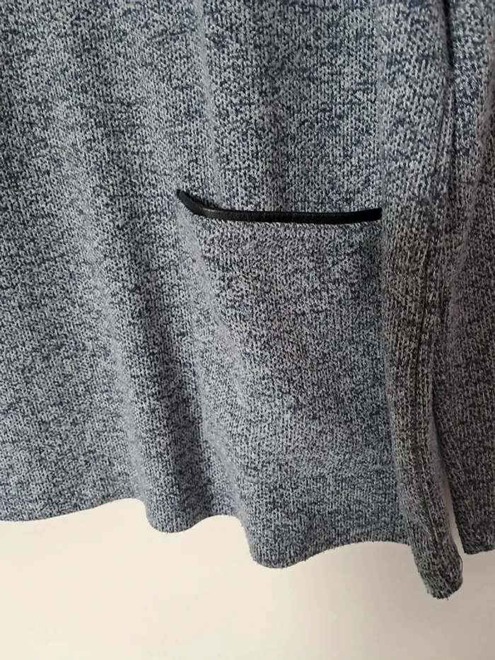 Pull mi saison bleu chiné - photo numéro 3