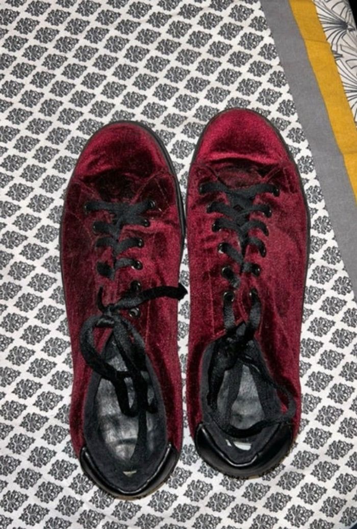 Basket femme rouge