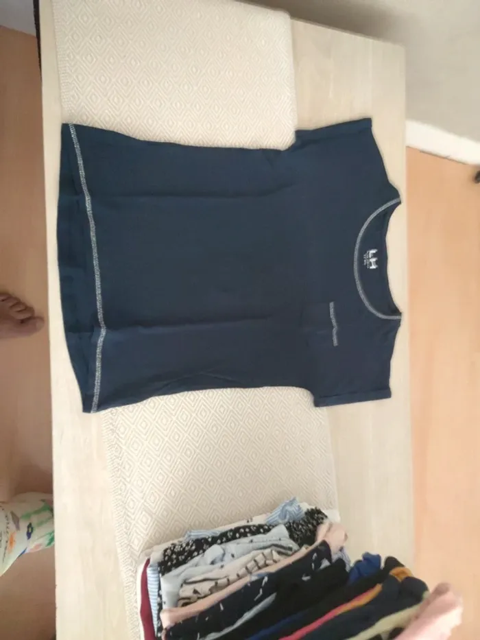 Tee shirt marine couture argent 12 ans lh