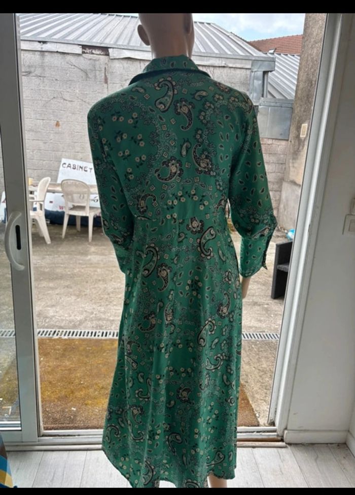 Robe chemise satinée imprimée paisley - Eight Paris - Taille L - photo numéro 6