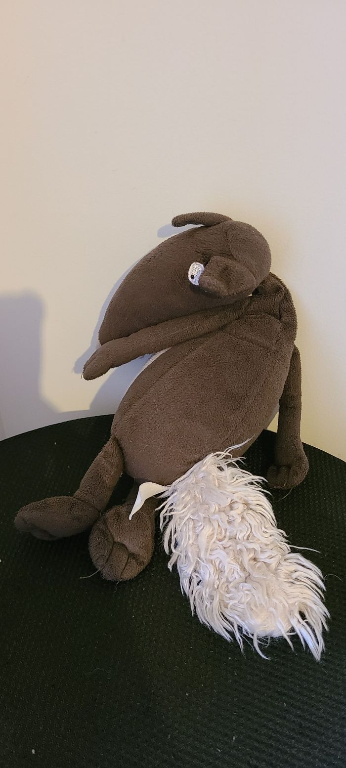 La peluche loup de taille moyenne - nue - photo numéro 2