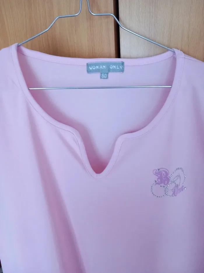 🍓tunique débardeur T50 rose polyester - photo numéro 3