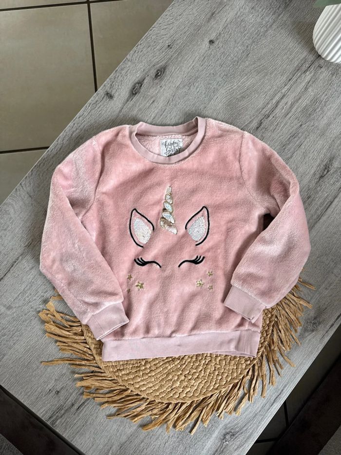 Sweat polaire c&a licorne 8 ans