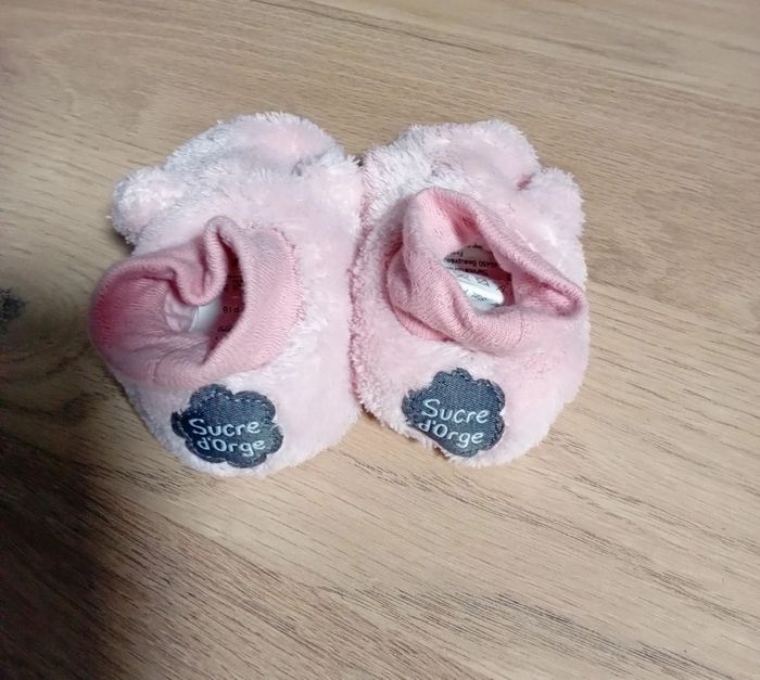Chaussons bébé rose – Sucre d’Orge – 0–3 mois (pointure 16) - photo numéro 3
