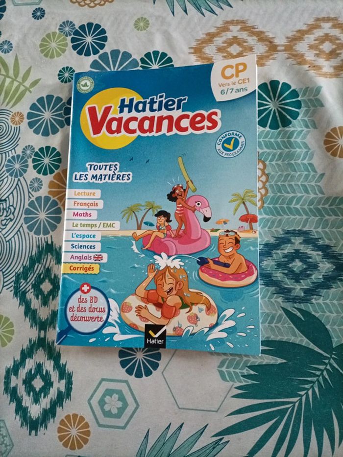 Cahier de vacances CP vers CE1