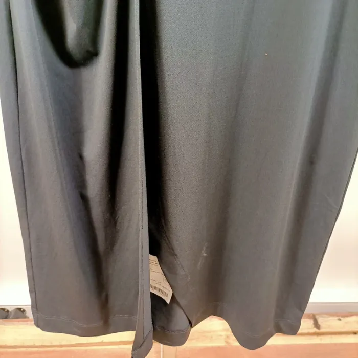 Robe droite noire Promod drapée avec nœud col taille 2/M A1410 - photo numéro 3