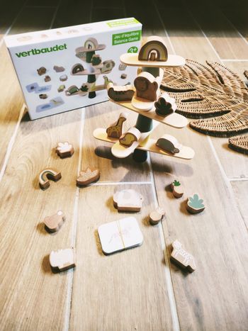 🐯Jeu d'équilibre en bois Safari avec animaux marque Vertbaudet