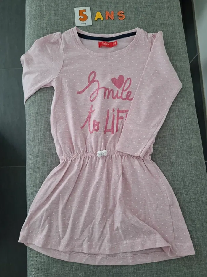 robe rose 5 ans
