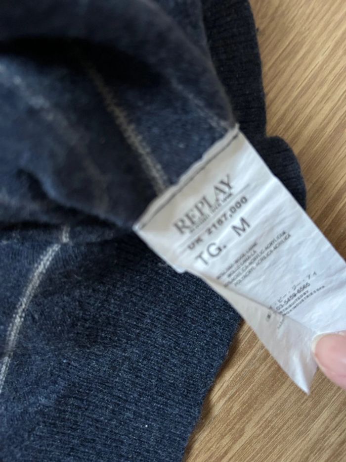 Pull over homme Replay taille M - photo numéro 3