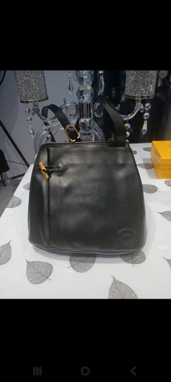 Sac longchamp vintage cuir porter épaules 26x30x9