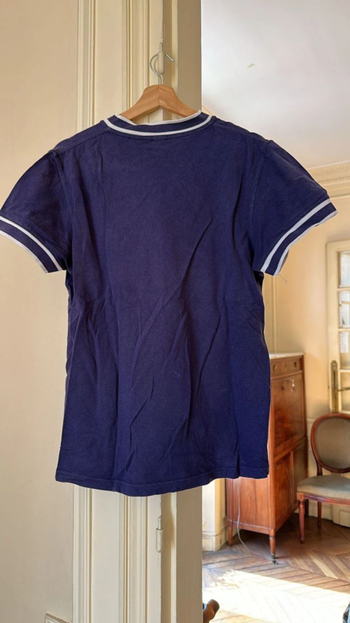 Tee-Shirt Col V vintage marine - photo numéro 2