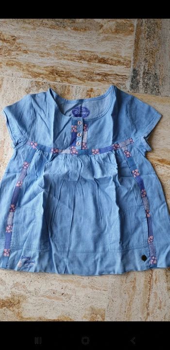 Blouse ou tunique fille 5 ans Disney bleu