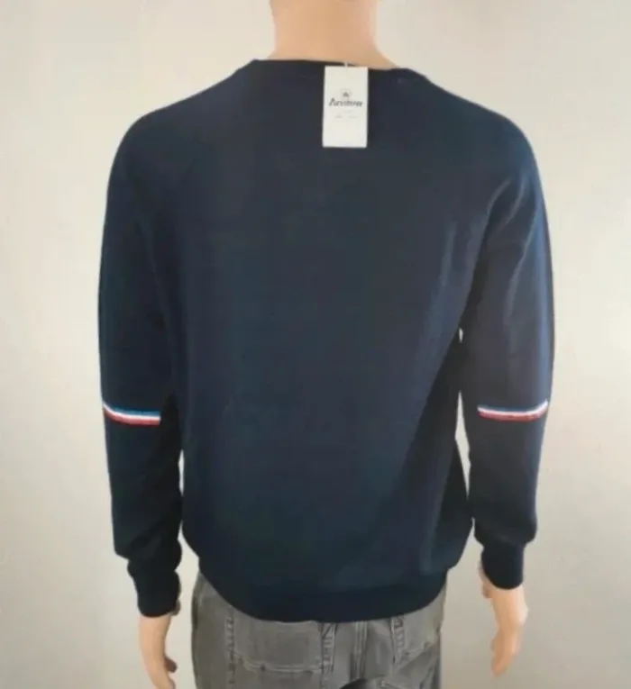 Pull Serge marque Aristow couleur bleu marine blanc et rouge taille XL  neuf étiqueté - photo numéro 2