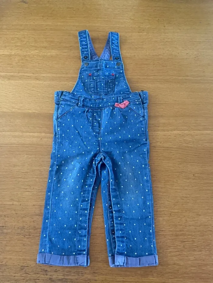Salopette jeans fille 18 mois