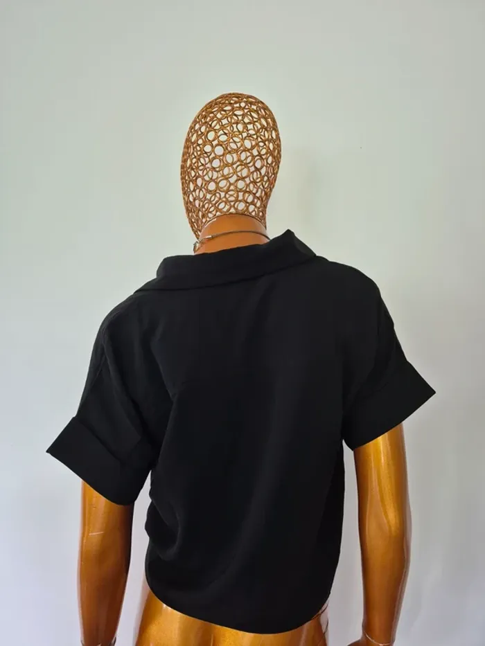 Chemise Noire A Nouer Femme Taille M/L - photo numéro 2