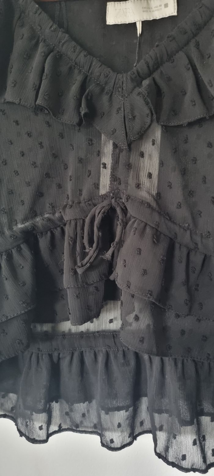 Blouse plumetis neuve Taille L Zara - photo numéro 6