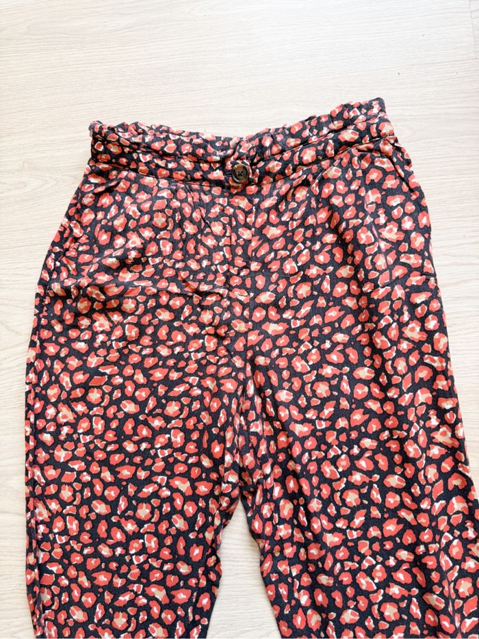 Pantalon à motifs corail noir pimkie taille 36 S - photo numéro 3