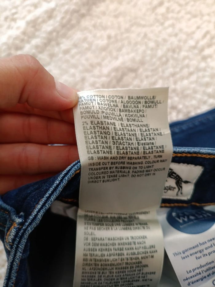 Jean flare bleu Wrangler Wanderer W27 L32 taille haute évasé vintage - photo numéro 6