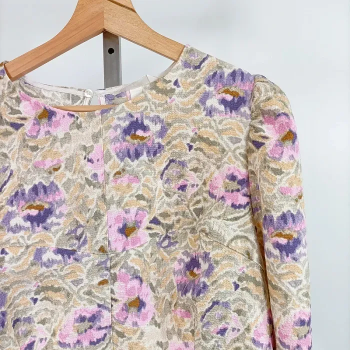 Top court à manches longues H&M – imprimé fleuri – Taille L A685 - photo numéro 3