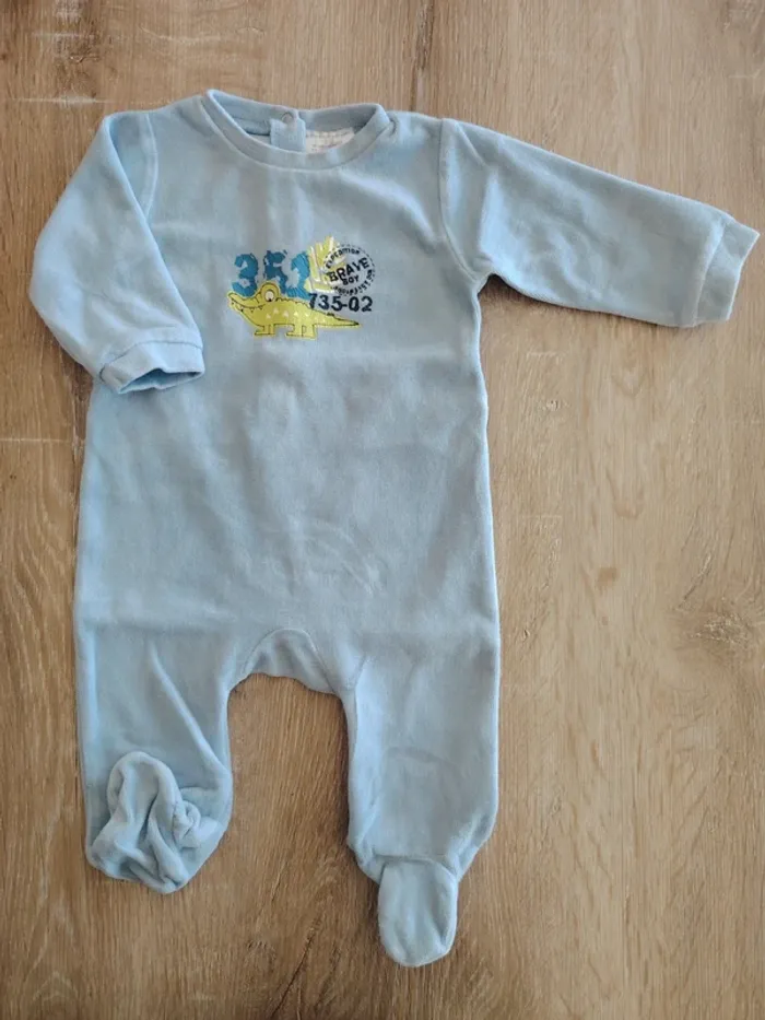 Pyjama velours 1 pièce