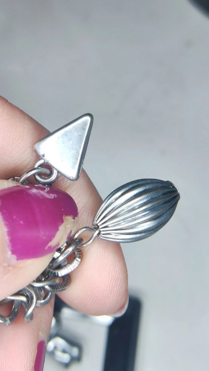 Bracelet charms en argent vintage - photo numéro 13