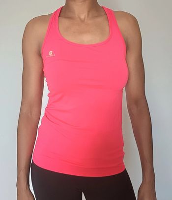 Débardeur sport rose fluo Domyos