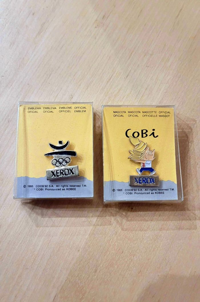 Lot Pins Jeux Olympiques Barcelona 92 Xerox Cobi logo collector