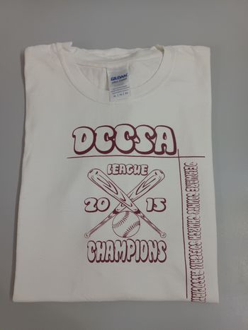 Tee-shirt vintage baseball   Dccsa  league 2015 champions
