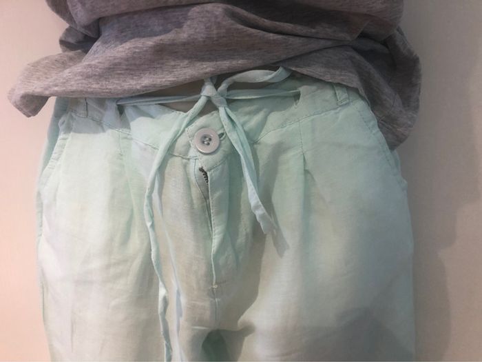 Pantalon d’été en lin et coton tissia taille 38 - photo numéro 13
