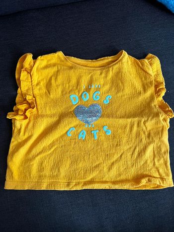 T shirt jaune orange 4 ans Kiabi