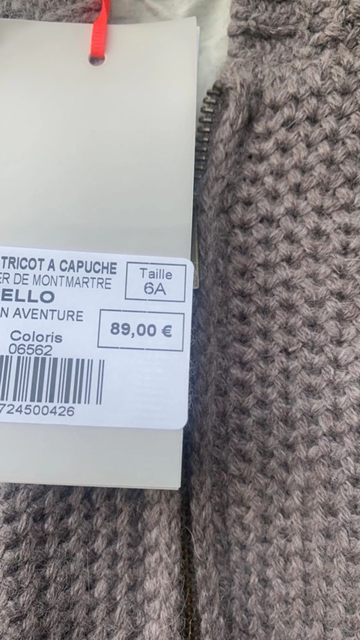 Veste tricot à capuche - photo numéro 3