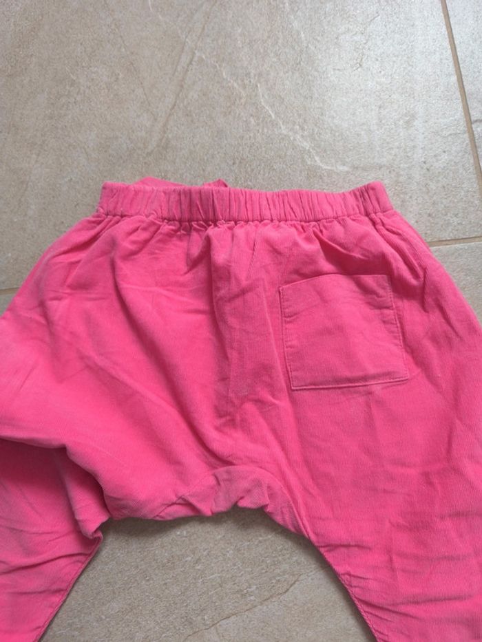 Pantalon coton Petit Bateau 12 mois rose fushia - photo numéro 4