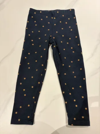 Legging bleu marine/dorée étoile fille 4 ans kiabi