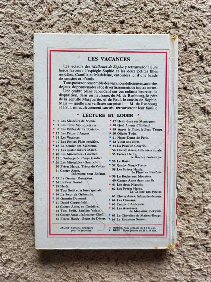 Les Vacances - Comtesse de Ségur (1964) - Lecture et Loisir - photo numéro 3