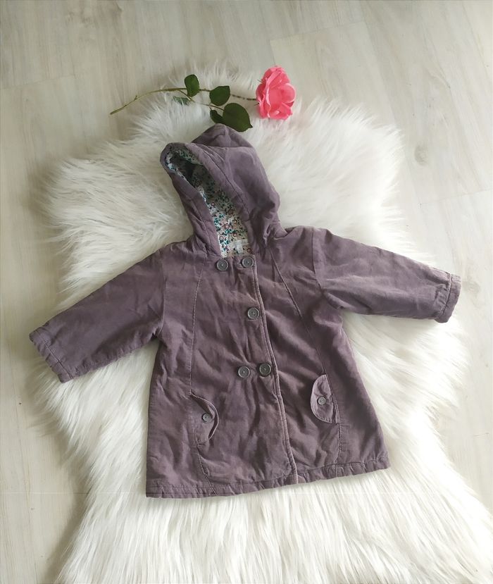 Manteau mi saison en velours côtelé bébé fille Kitchoun 18 mois