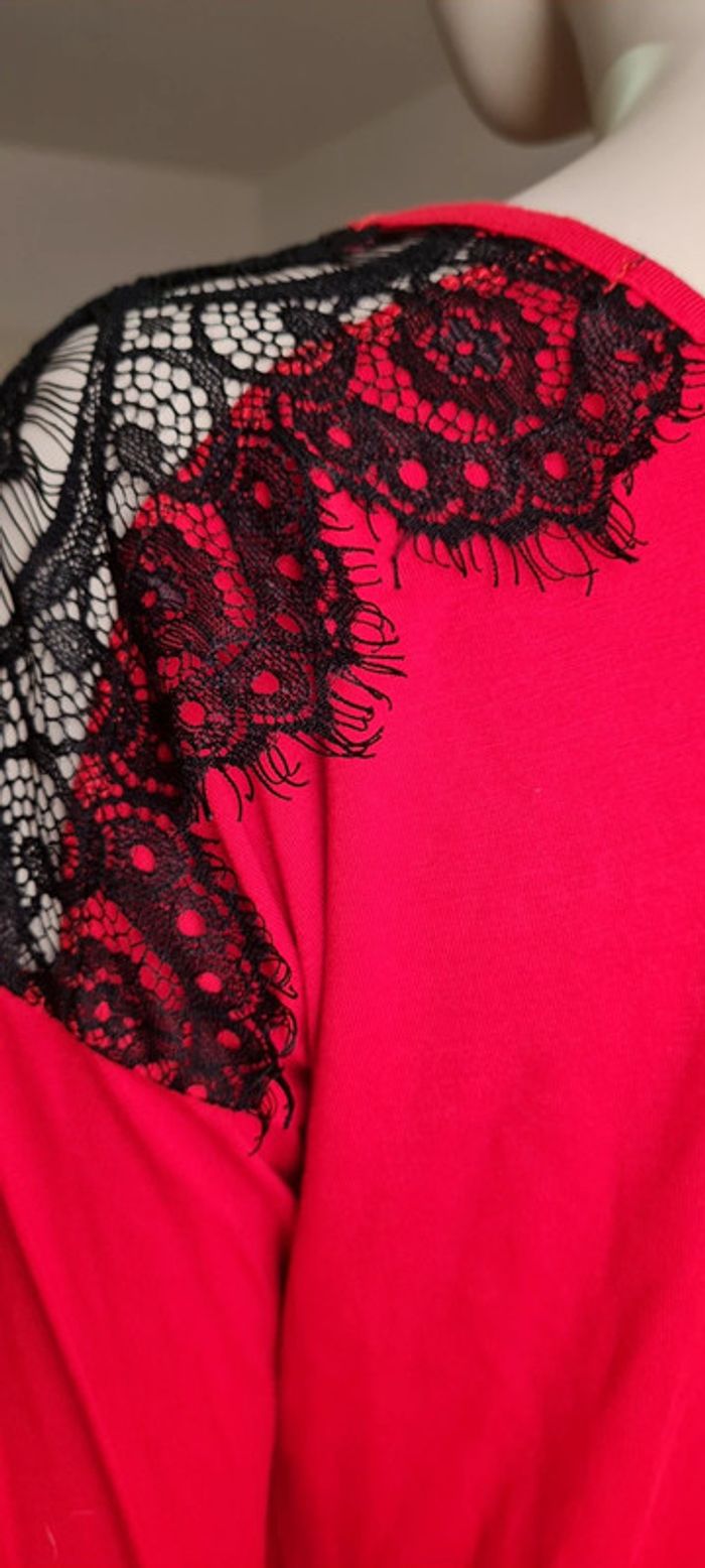 Debardeur rouge dentelé t 42 BRÉAL - photo numéro 7