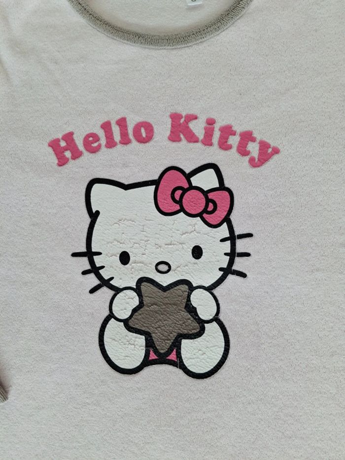 Pyjama long 2 pièces en velours Hello Kitty beige 6 ans - photo numéro 4