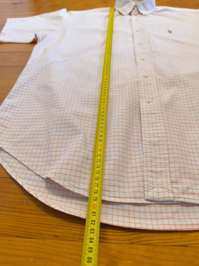 Chemisette à carreaux - Ralph Lauren - Blake - Logo brodé premium - Blanc, orange - Taille M - photo numéro 11