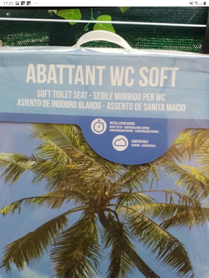 Abattant wc imprimé tropical neuf - photo numéro 3