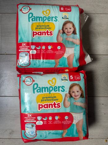 2 paquets de 29 couches pants Pampers prenium T5