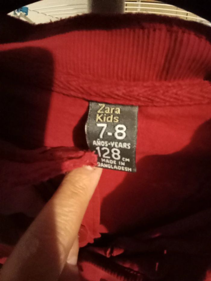 Tee shirt manches longues Zara 7-8 ans - photo numéro 2