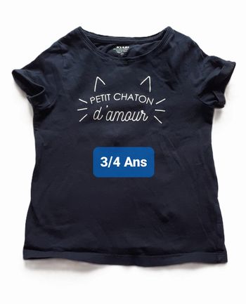 🐈 Petit tee-shirt 3/4ans. Kiabi 🐈