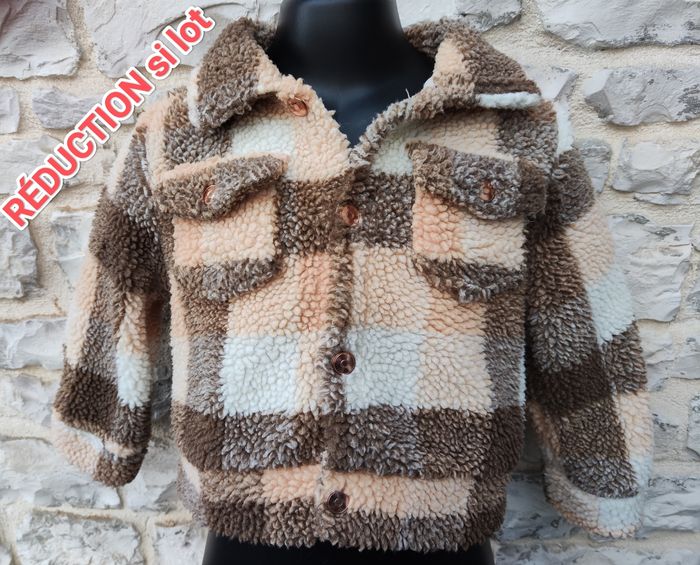 Parka fille marron a carreaux 4 ans🌞neuf🧸parfait pour le printemps et l'hiver 💡 - photo numéro 2