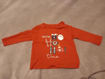 T-Shirt Manches Longues Thème Noel Taille 12 mois