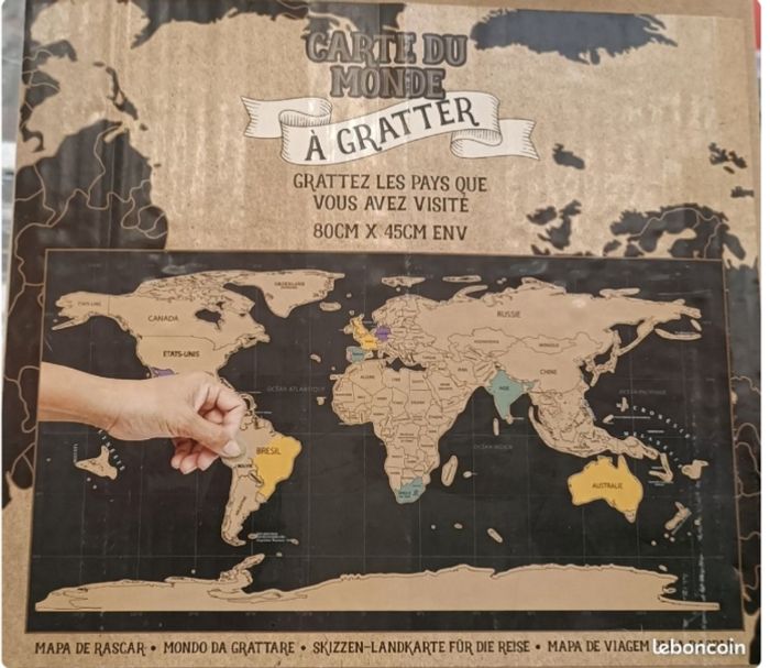 Poster du monde à gratter neuf - photo numéro 4