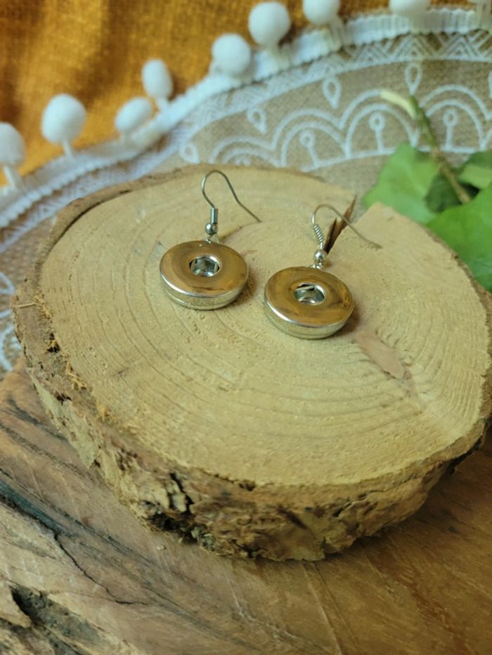 Boucles d'oreilles fantaisies pour chunk pour bouton pression - photo numéro 2