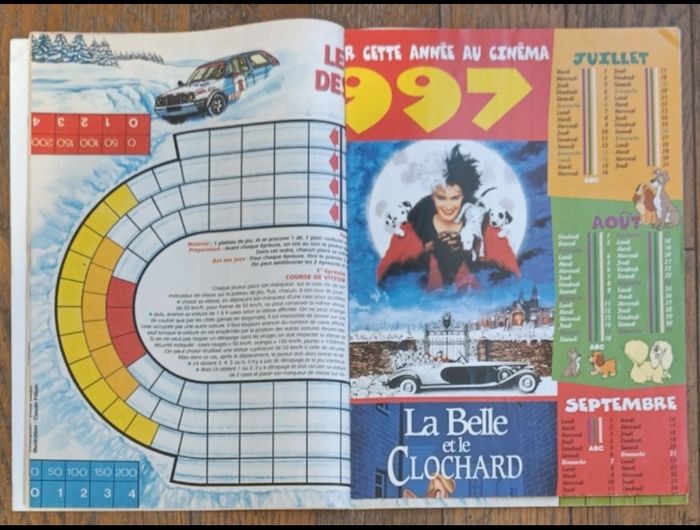 Ancien journal de mickey avec cadeau calendrier films 1997 N°2324 vintage - photo numéro 3